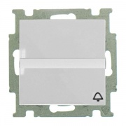 Кнопка звонковая, н.о. контакт, с полем для надписи ABB Basic 55 цвет белый шале (2026 UCN/KL-96)