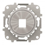 Накладка для 1-го суппорта/разъёма типа RJ 2017,2018 АВВ SKY Moon, кольцо хром (8618.1 CR)