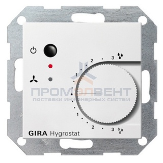 Гигростат электронный Gira System 55 белый матовый