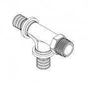Тройник с переходом на наружную резьбу REHAU RX - 16 x 1/2" (бронза, для труб серии RAUTITAN)