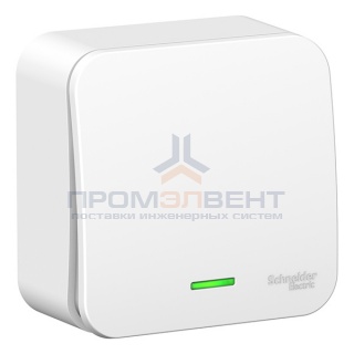Выключатель 1-клавишный с подсветкой (cх.1) Blanca Schneider Electric 6А 250В белый монтажная пласти