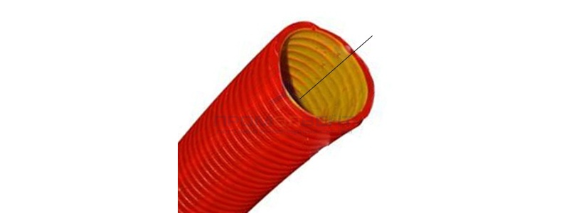 Труба гибкая двустенная для кабельной канализации д.125мм, цвет красный, без протяжки  [бухта 40м]